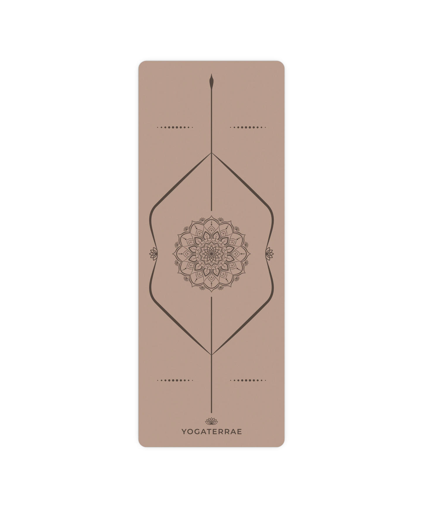 TAPIS DE YOGA ANTIDÉRAPANT BRONZE EN PU-CAOUTCHOUC NATUREL MANDALA