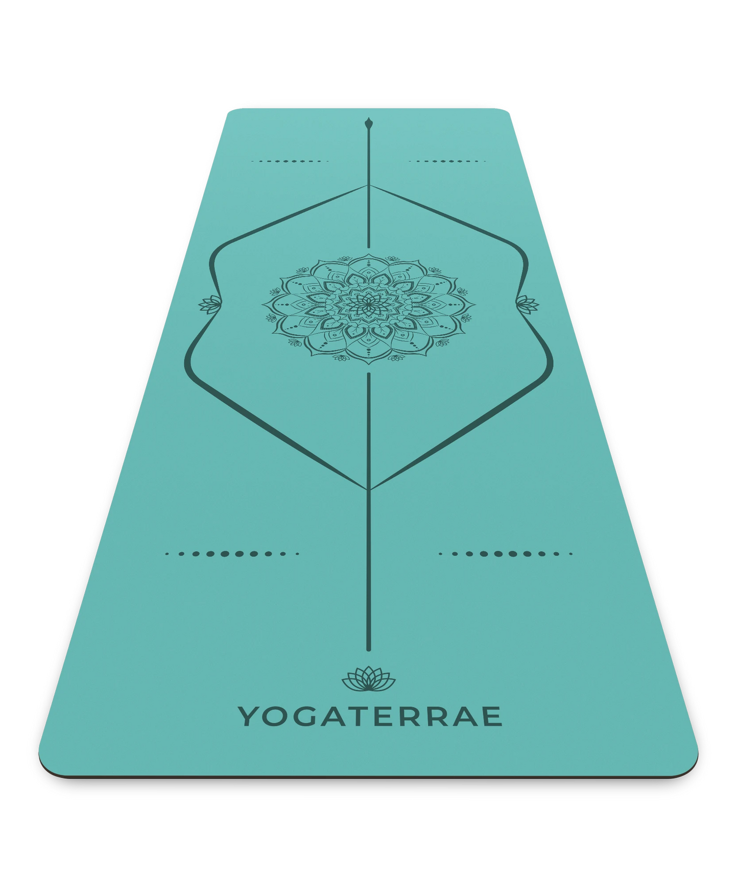 TAPIS DE YOGA ANTIDÉRAPANT VERT MENTHE EN PU-CAOUTCHOUC NATUREL MANDALA