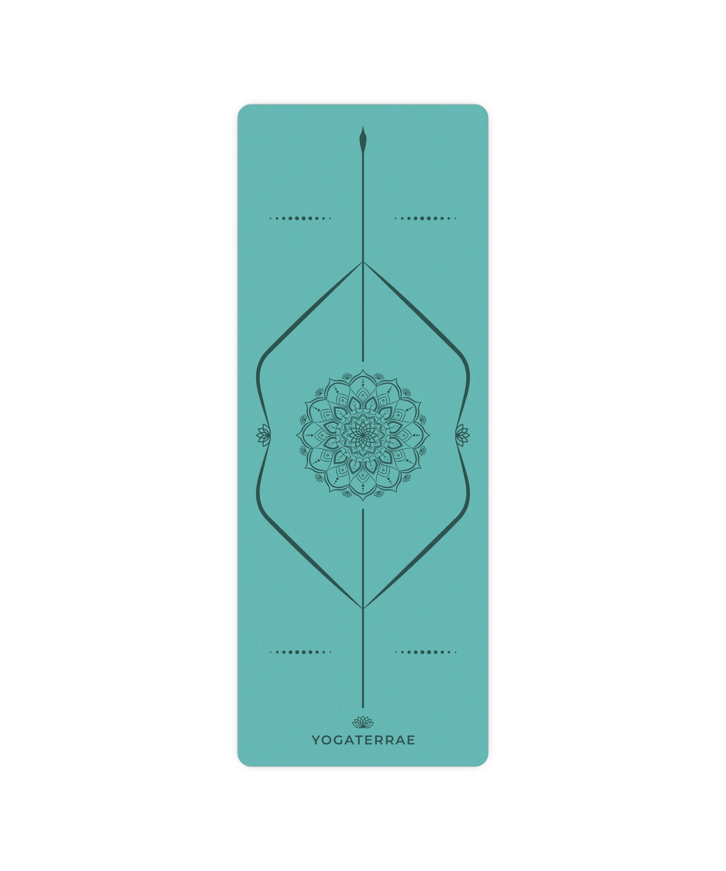 TAPIS DE YOGA ANTIDÉRAPANT VERT MENTHE EN PU-CAOUTCHOUC NATUREL MANDALA