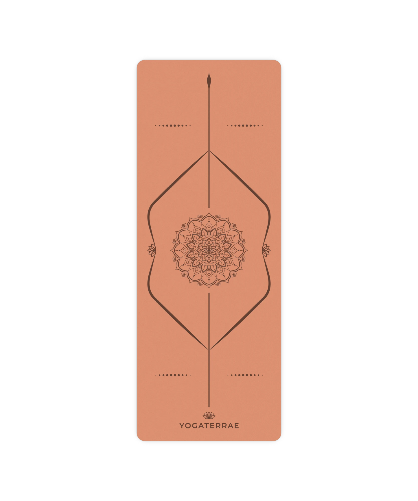 TAPIS DE YOGA MANDALA MARRON CLAIR EN PU-CAOUTCHOUC NATUREL AVEC SAC