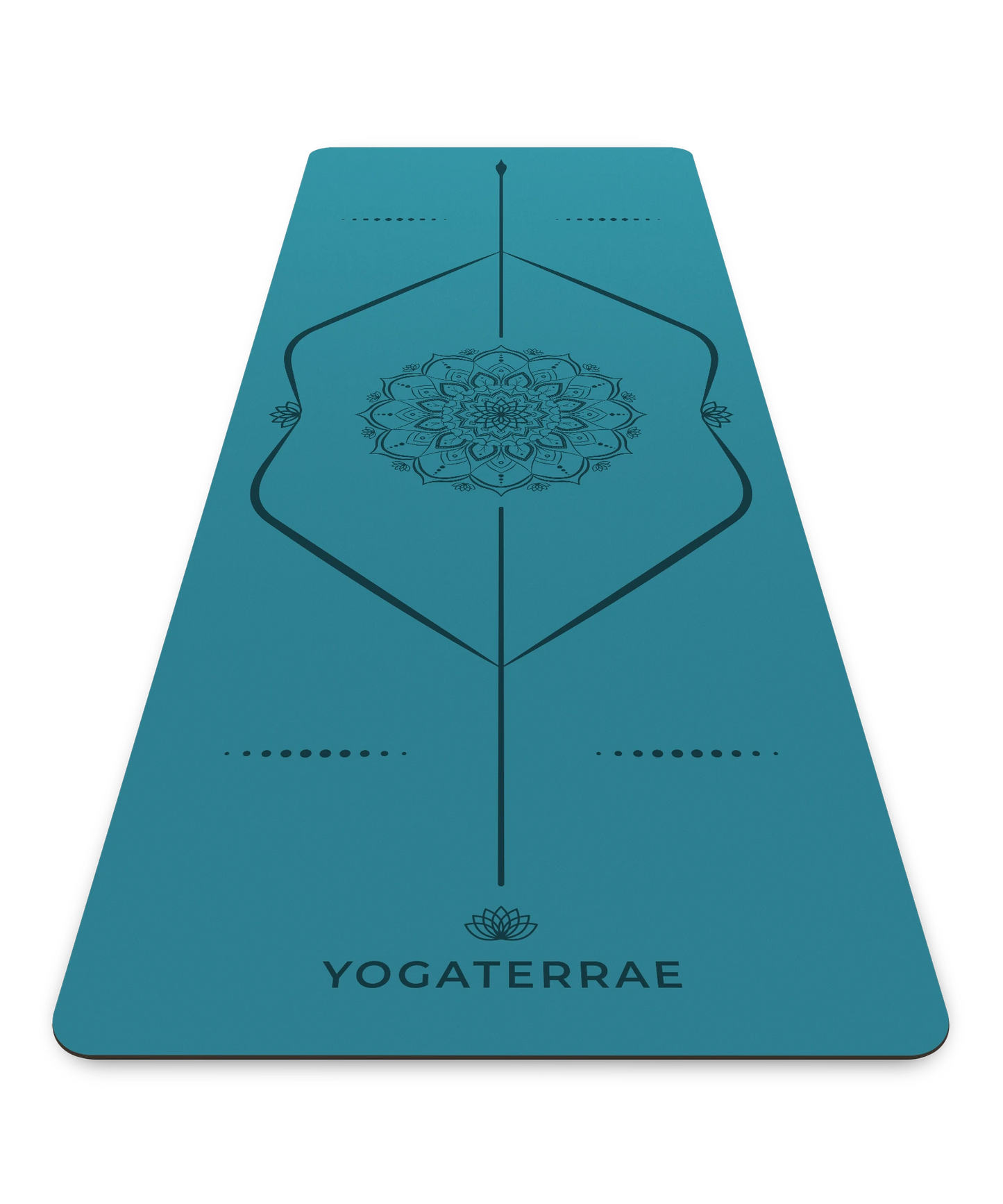 TAPIS DE YOGA MANDALA BLEU OCÉAN EN PU-CAOUTCHOUC NATUREL AVEC SAC