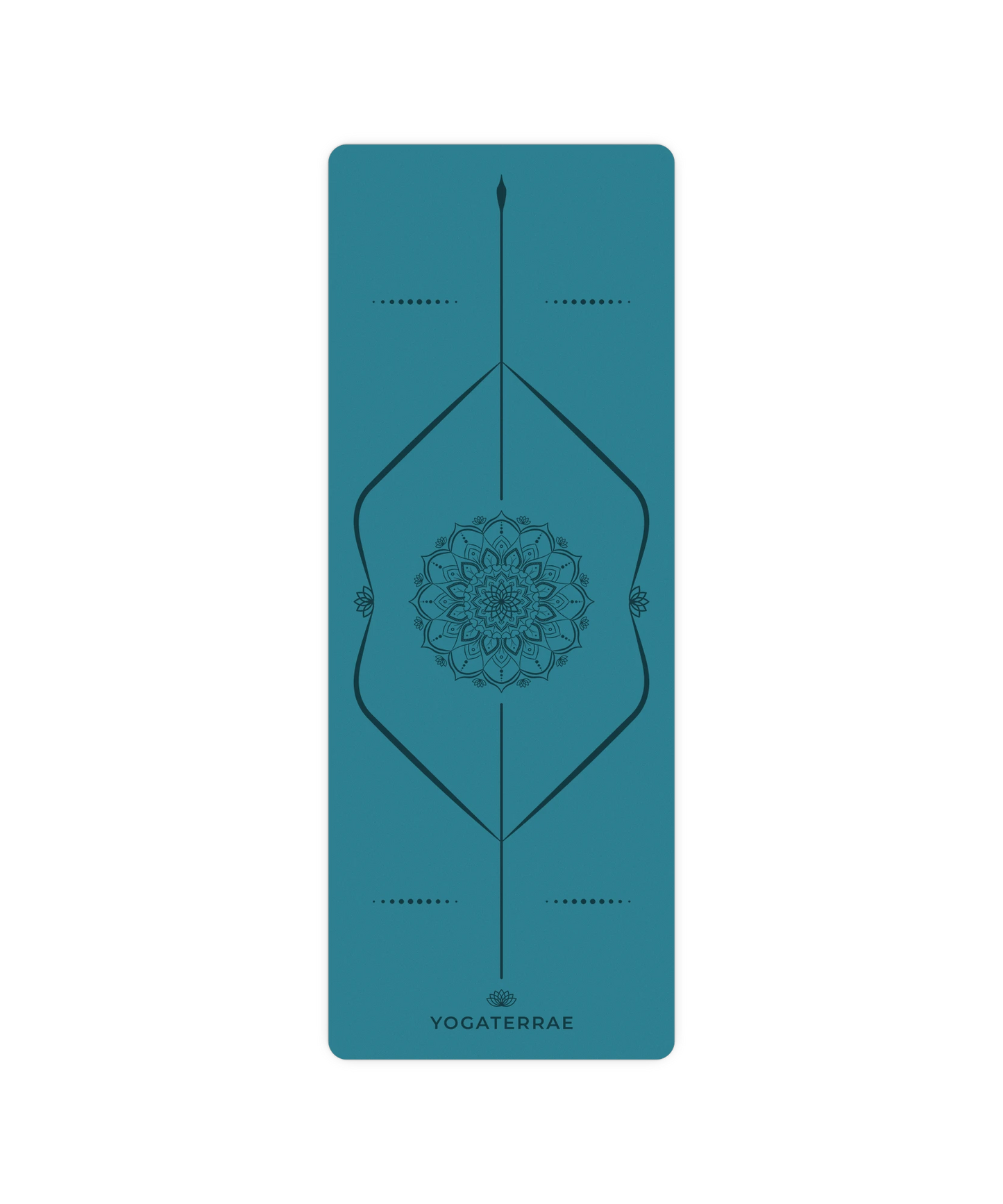 TAPIS DE YOGA MANDALA BLEU OCÉAN EN PU-CAOUTCHOUC NATUREL AVEC SAC