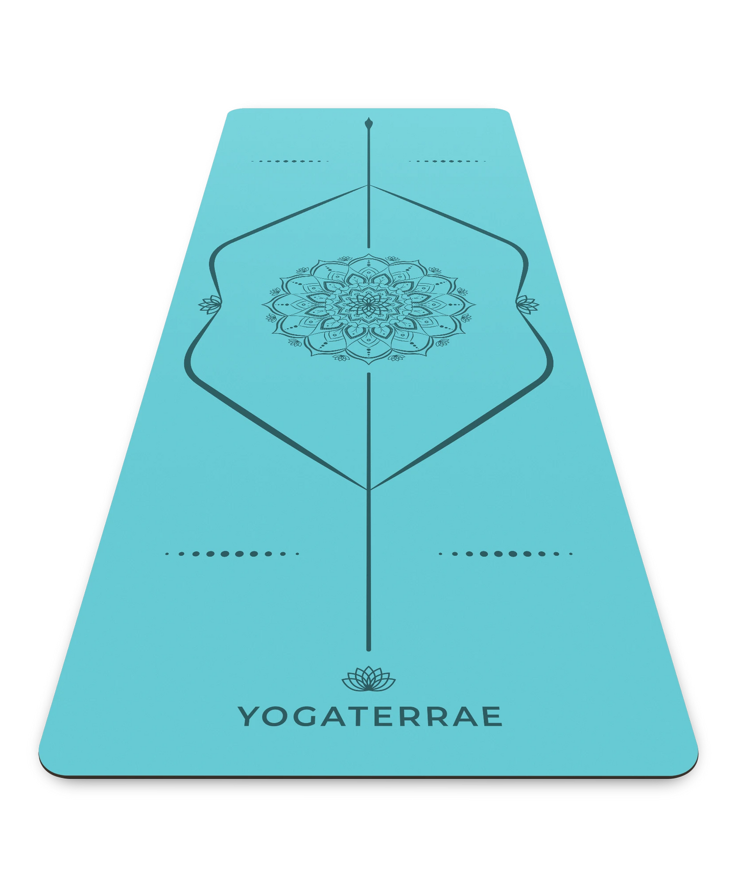 TAPIS DE YOGA MANDALA BLEU CIEL EN PU-CAOUTCHOUC NATUREL AVEC SAC