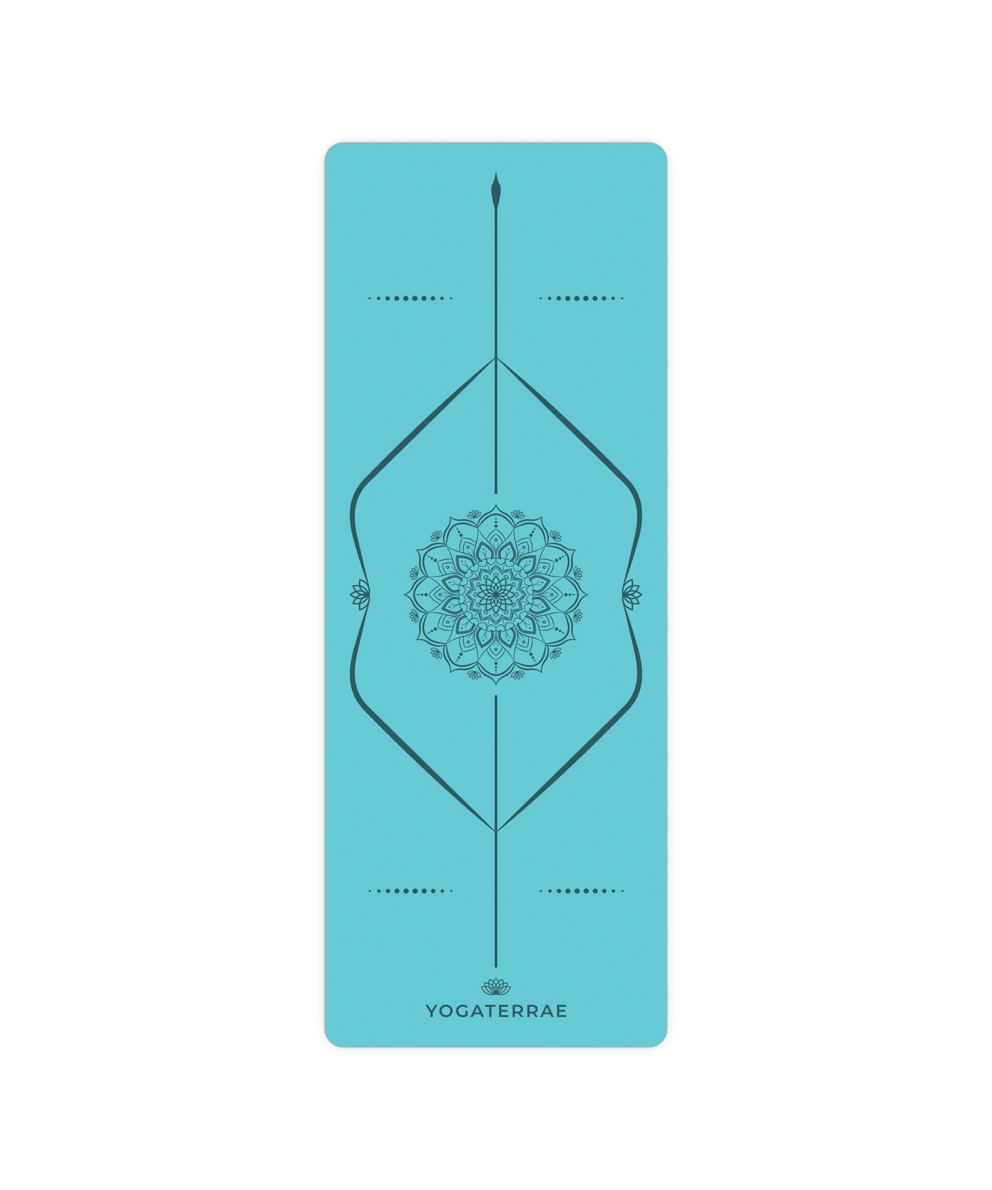 TAPIS DE YOGA MANDALA BLEU CIEL EN PU-CAOUTCHOUC NATUREL AVEC SAC