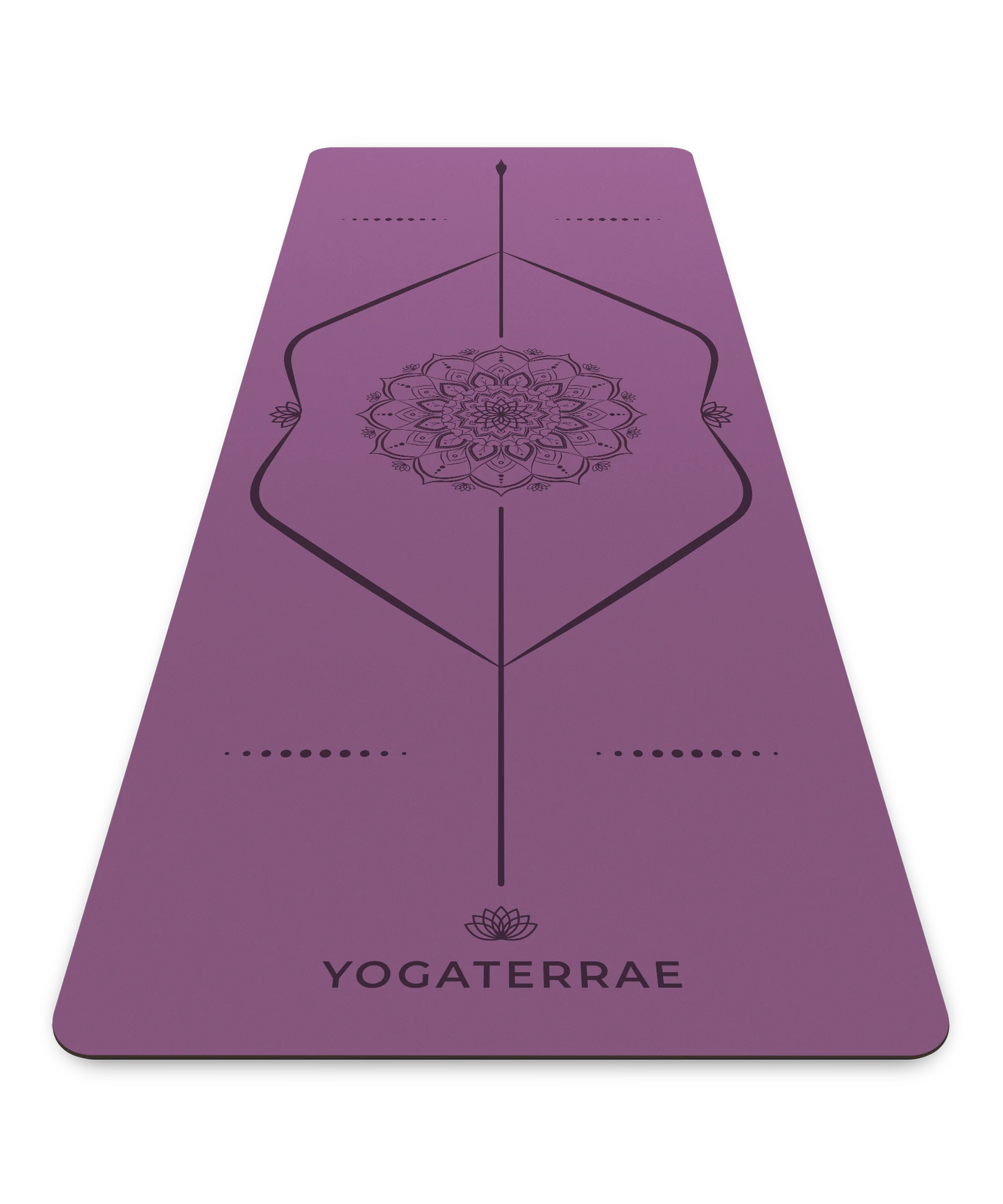 TAPIS DE YOGA ANTIDÉRAPANT VIOLET EN PU-CAOUTCHOUC NATUREL MANDALA
