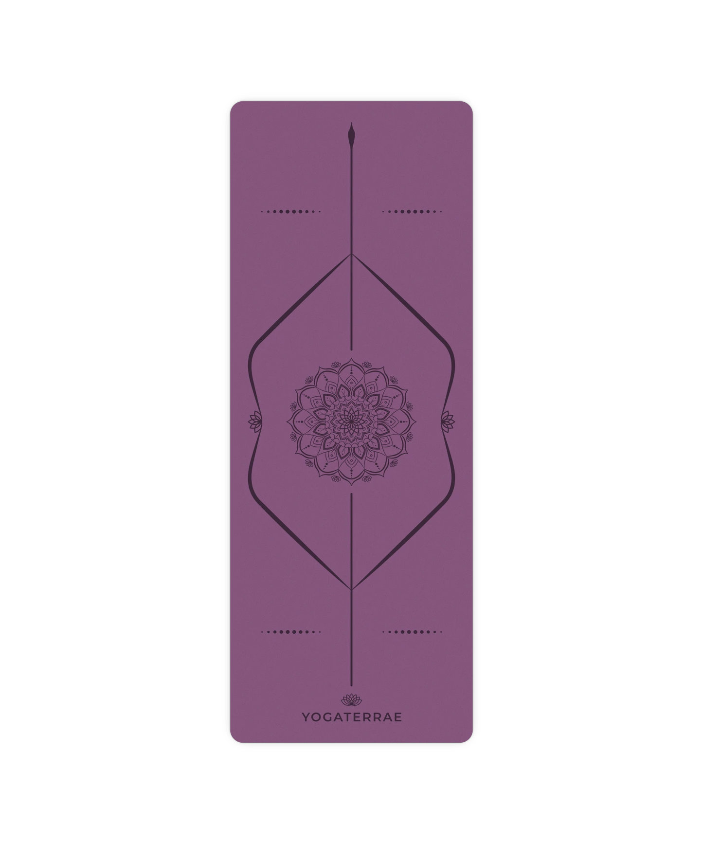 TAPIS DE YOGA ANTIDÉRAPANT VIOLET EN PU-CAOUTCHOUC NATUREL MANDALA