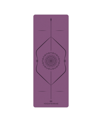 TAPIS DE YOGA ANTIDÉRAPANT VIOLET EN PU-CAOUTCHOUC NATUREL MANDALA