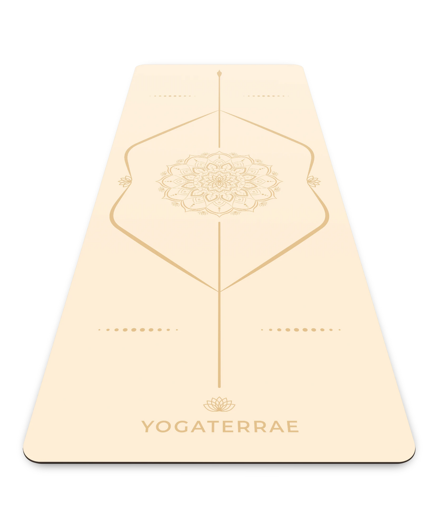 TAPIS DE YOGA MANDALA BLANC EN PU-CAOUTCHOUC NATUREL AVEC SAC