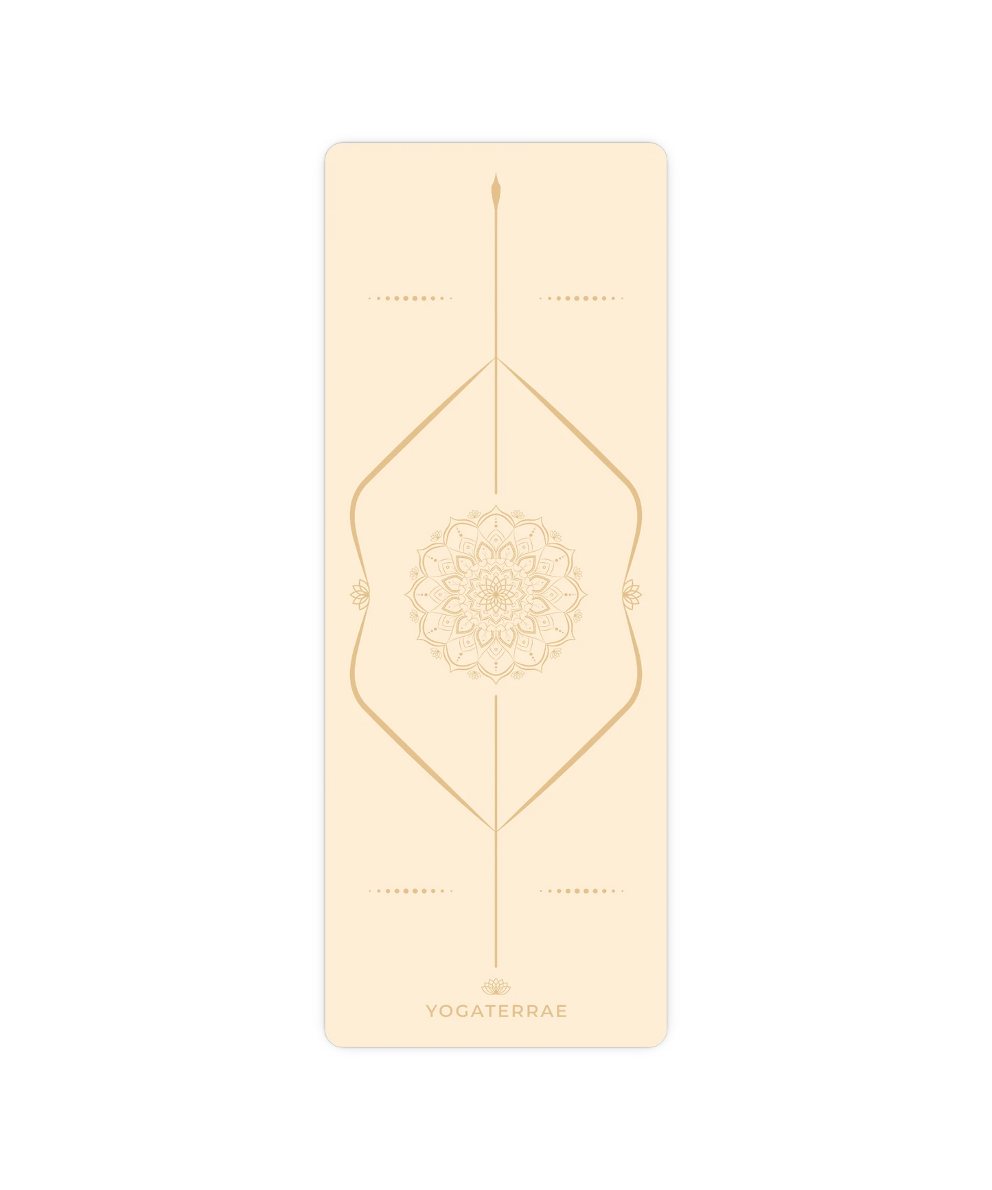 TAPIS DE YOGA MANDALA BLANC EN PU-CAOUTCHOUC NATUREL AVEC SAC