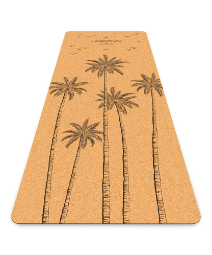 TAPIS DE YOGA ROYAL PALM LIÈGE & CAOUTCHOUC NATUREL ANTIDÉRAPANT