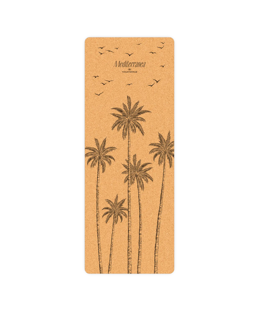 TAPIS DE YOGA ROYAL PALM LIÈGE & CAOUTCHOUC NATUREL + SANGLE
