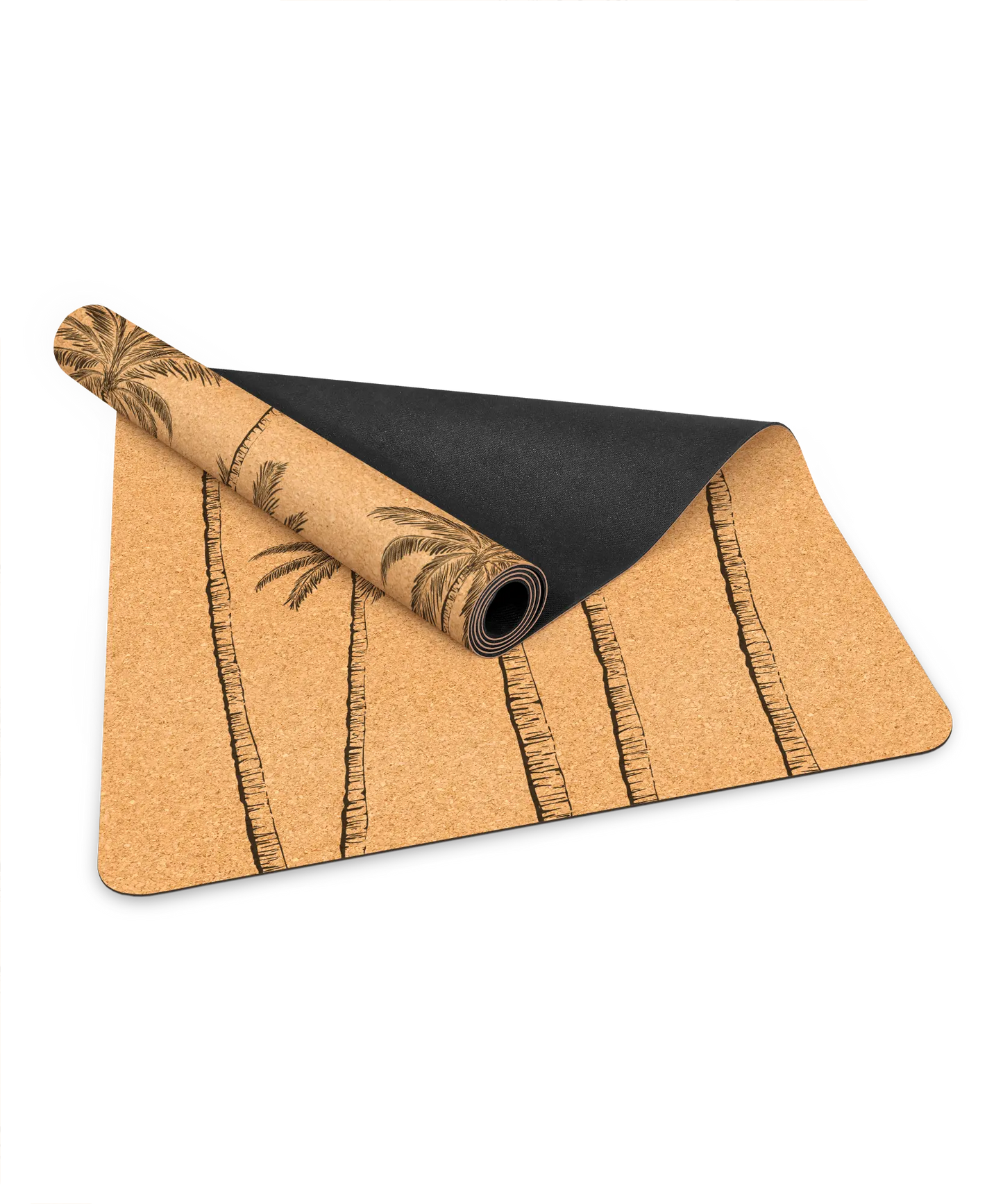 TAPIS DE YOGA ROYAL PALM LIÈGE & CAOUTCHOUC NATUREL ANTIDÉRAPANT