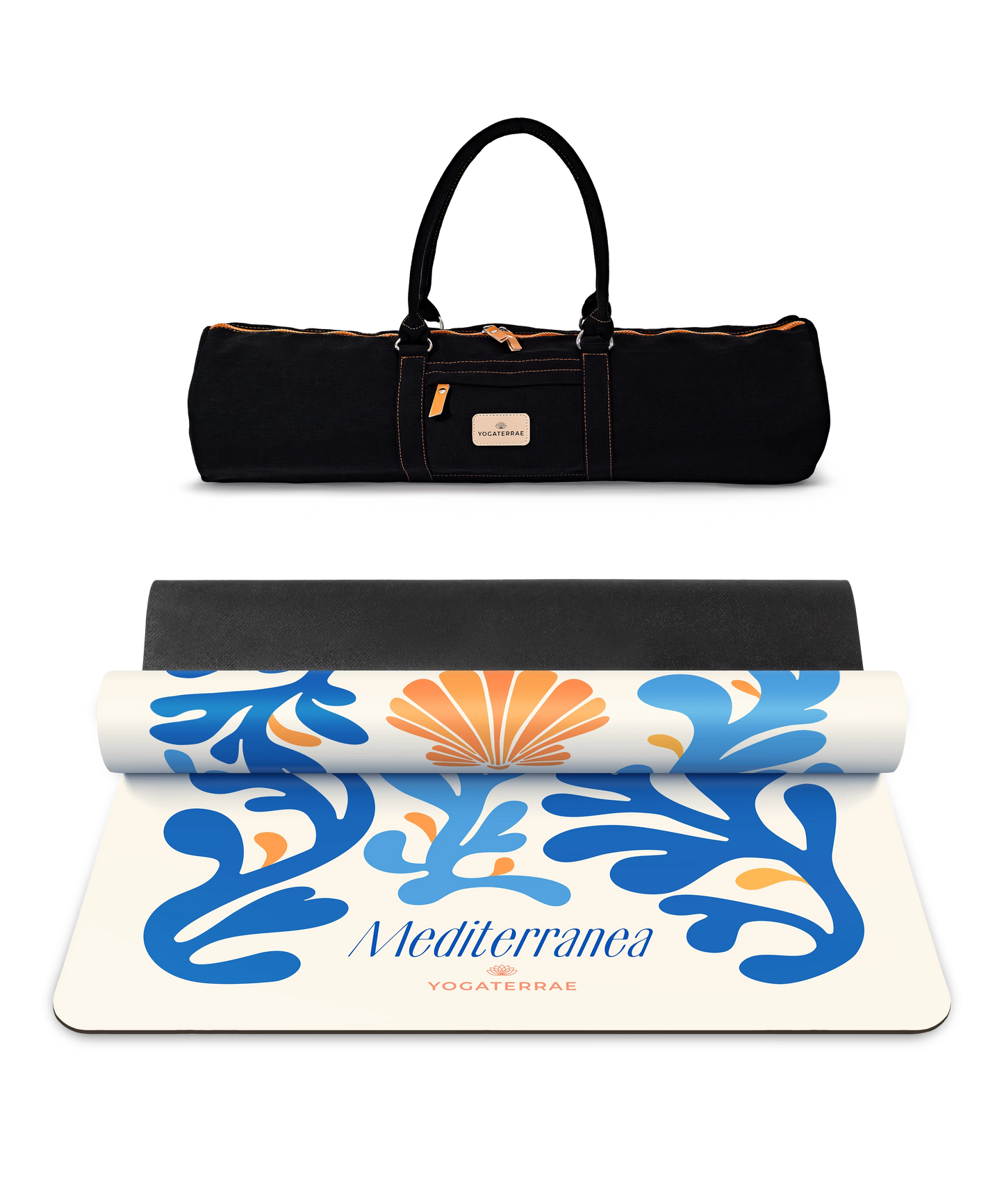 TAPIS DE YOGA SEASHELL EN PU-CAOUTCHOUC NATUREL AVEC SAC