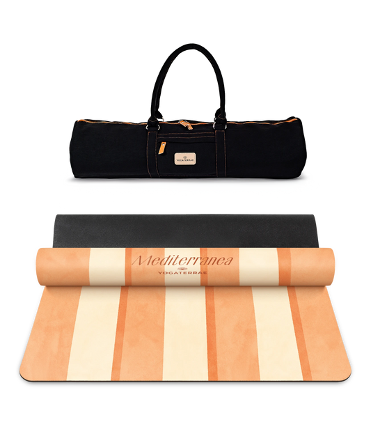 TAPIS DE YOGA CONFORT 3.5 MM ANTIDÉRAPANT MICROFIBRE SORRENTO – MEDITERRANEA AVEC SAC