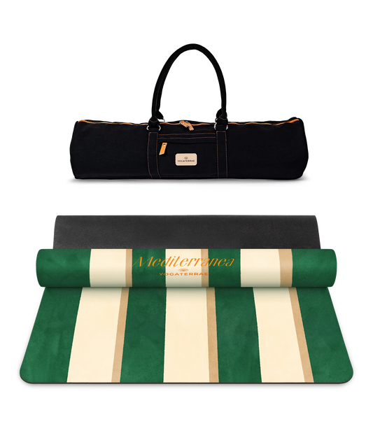 TAPIS DE YOGA CONFORT 3.5 MM ANTIDÉRAPANT MICROFIBRE PORTOFINO – MEDITERRANEA AVEC SAC