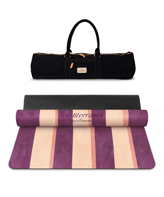 TAPIS DE YOGA CONFORT 3.5 MM ANTIDÉRAPANT MICROFIBRE VALENSOLE – MEDITERRANEA AVEC SAC