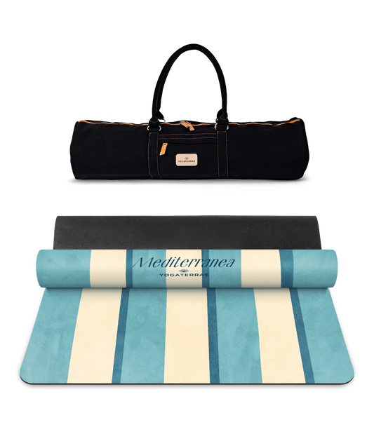 TAPIS DE YOGA CONFORT 3.5 MM ANTIDÉRAPANT MICROFIBRE CAPRI – MEDITERRANEA AVEC SAC