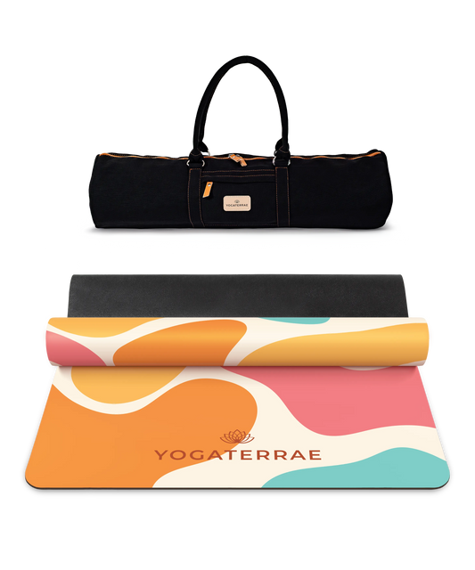 TAPIS DE YOGA ANTIDÉRAPANT PU-CAOUTCHOUC NATUREL HAVANA AVEC SAC