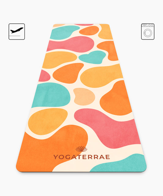 TAPIS DE YOGA VOYAGE 1 MM ANTIDÉRAPANT MICROFIBRE HAVANA – NOMADE