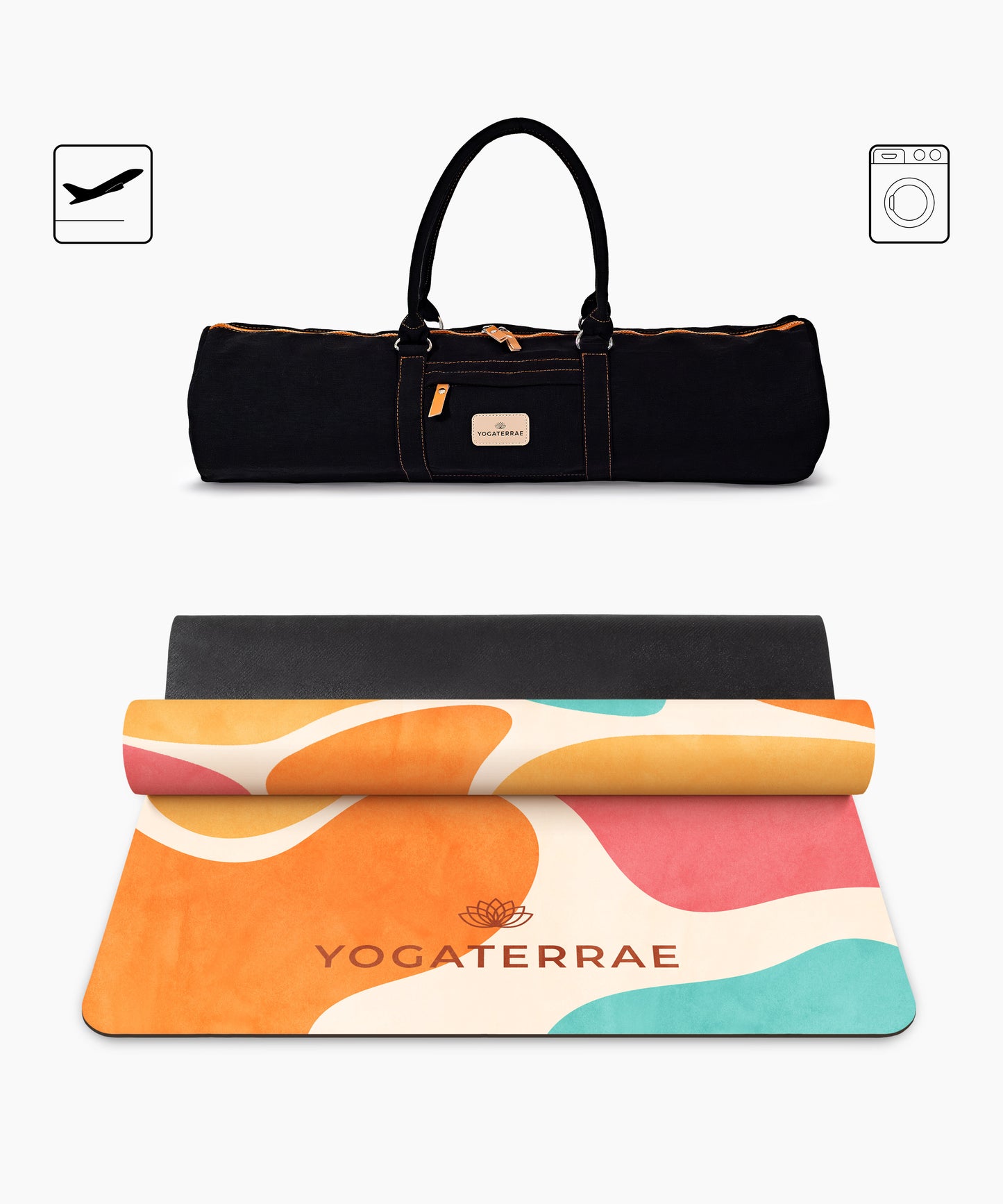 TAPIS DE YOGA VOYAGE 1 MM ANTIDÉRAPANT MICROFIBRE HAVANA – NOMADE AVEC SAC
