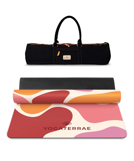 TAPIS DE YOGA ANTIDÉRAPANT PU-CAOUTCHOUC NATUREL KYOTO AVEC SAC
