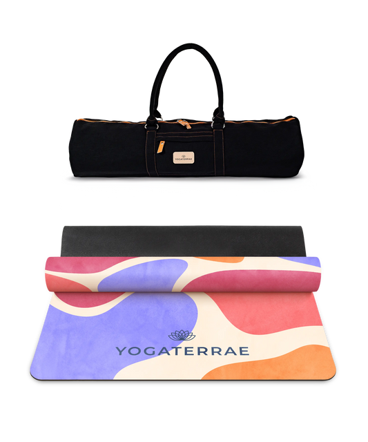 TAPIS DE YOGA CONFORT 3.5 MM ANTIDÉRAPANT MICROFIBRE MIAMI – NOMADE AVEC SAC