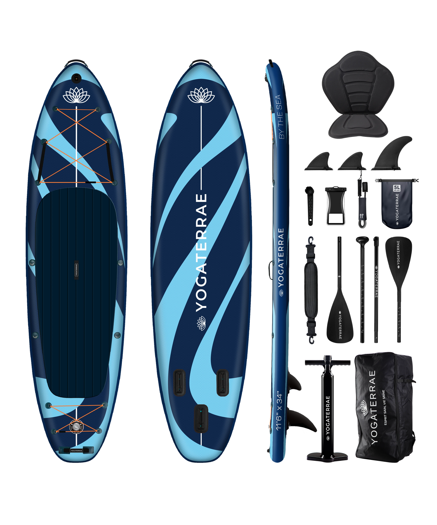 STAND UP PADDLE GONFLABLE YOGA 11'6'' – OCEAN BLUE