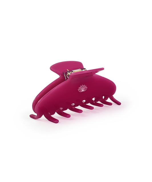 PINCE À CHEVEUX YOGA FITNESS BALADE PRATIQUE DOUCE ET LÉGÈRE FRAMBOISE