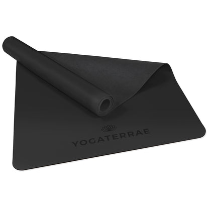 TAPIS DE YOGA EXPERT NOIR EN PU-CAOUTCHOUC NATUREL