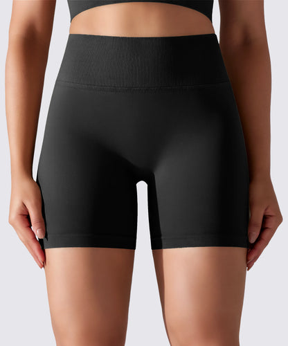 SHORT FEMME YOGA-PILATES-FITNESS TAILLE HAUTE EXTENSIBLE NOIR