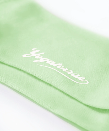 CHAUSSETTES FEMME BORDS ONDULÉS, VERT TENDRE