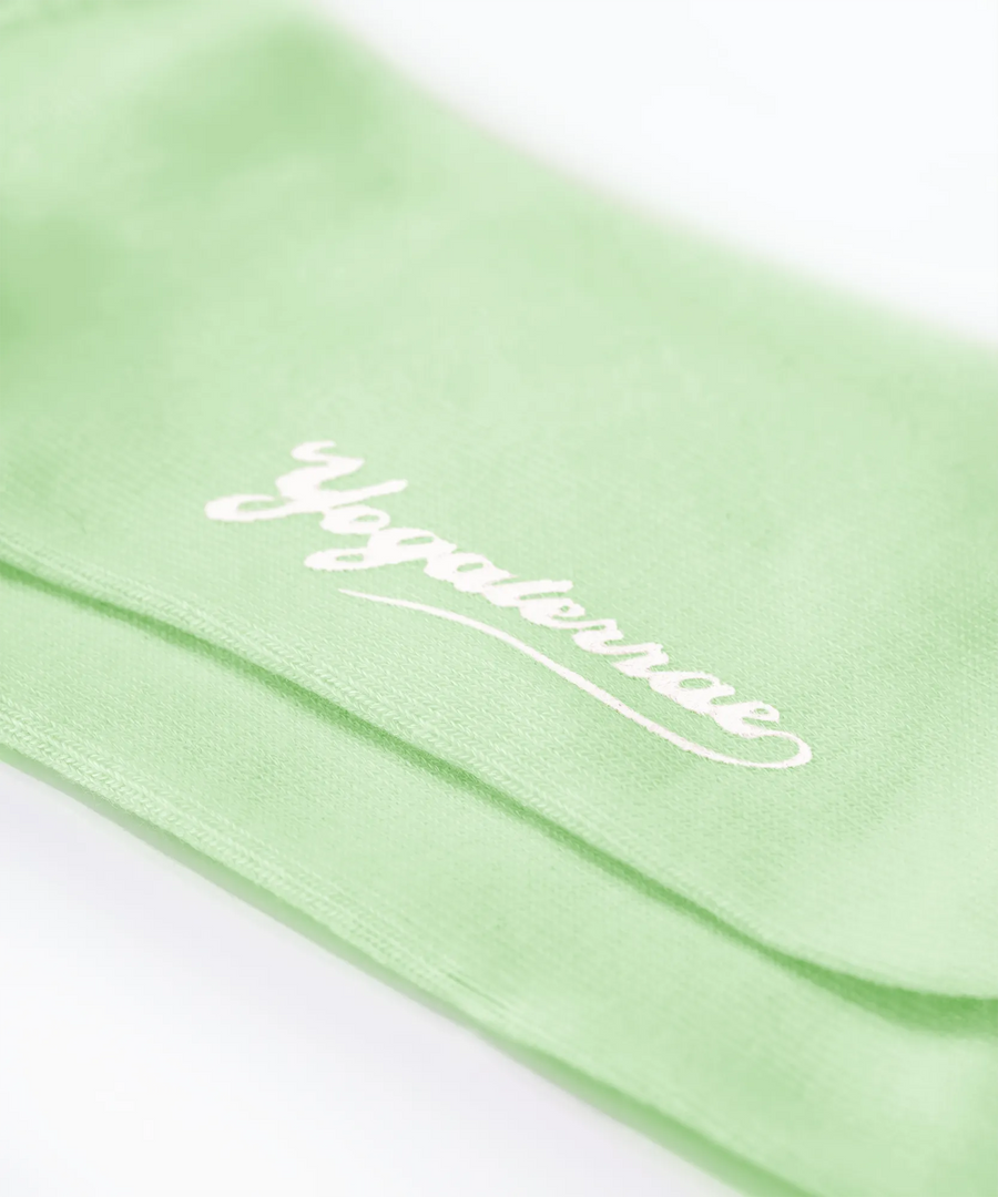 CHAUSSETTES FEMME FANTAISIE BORDS ONDULÉS, VERT TENDRE