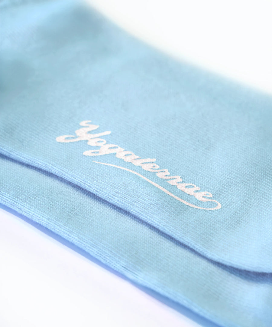 CHAUSSETTES FEMME SPORT RAYURES CONTRASTÉES, BLEU CIEL