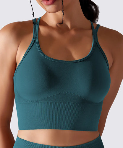 YOGA PILATES &amp; FITNESS SPORT-BH OPTIMALER HALT SMARAGDBLAU