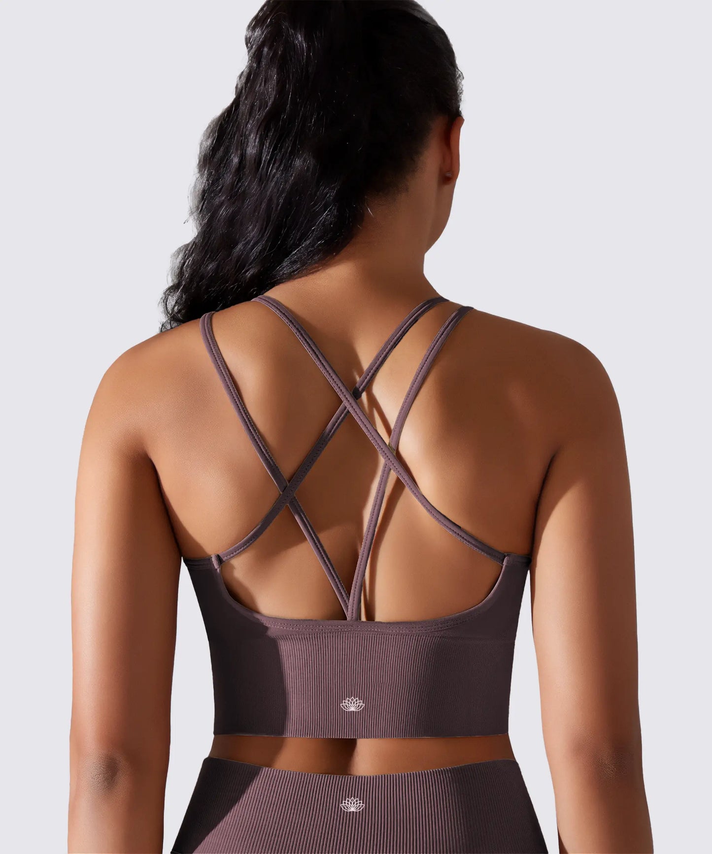 SPORTS BRA YOGA PILATES & FITNESS OPTIMAL SUPPORT PLUM