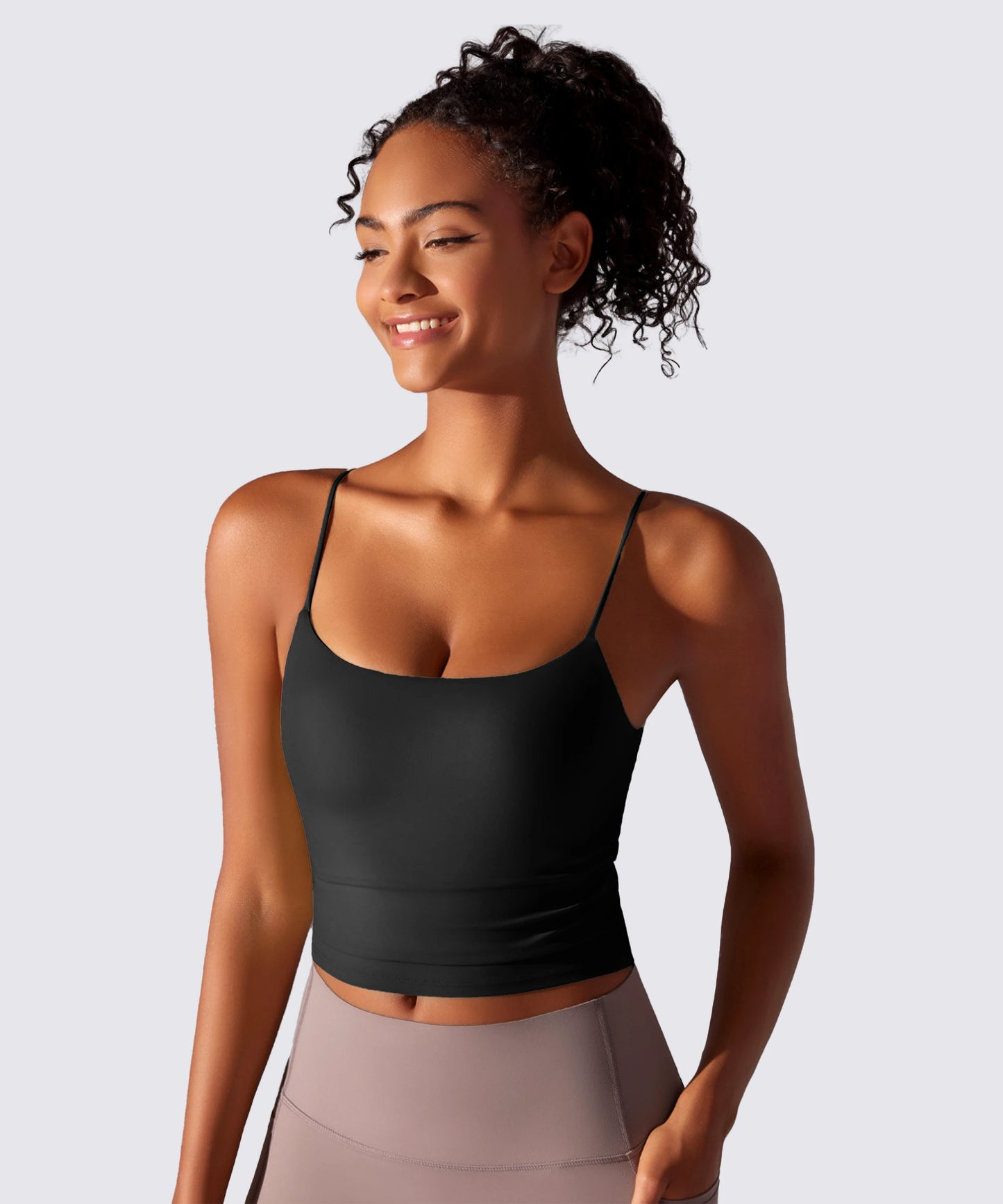 BRASSIÈRE DE SPORT NOIRE FINES BRETELLES MAINTIEN ET CONFORT