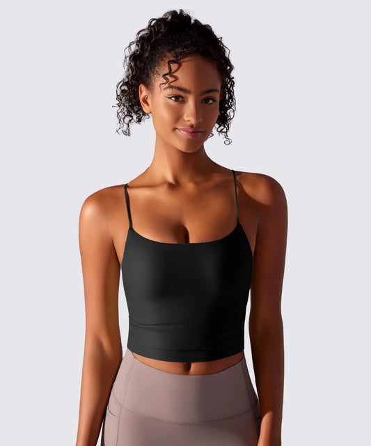 BRASSIÈRE DE SPORT NOIRE FINES BRETELLES MAINTIEN ET CONFORT