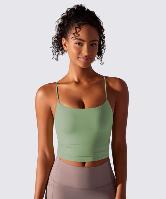 BRASSIÈRE DE SPORT VERT PISTACHE FINES BRETELLES MAINTIEN ET CONFORT