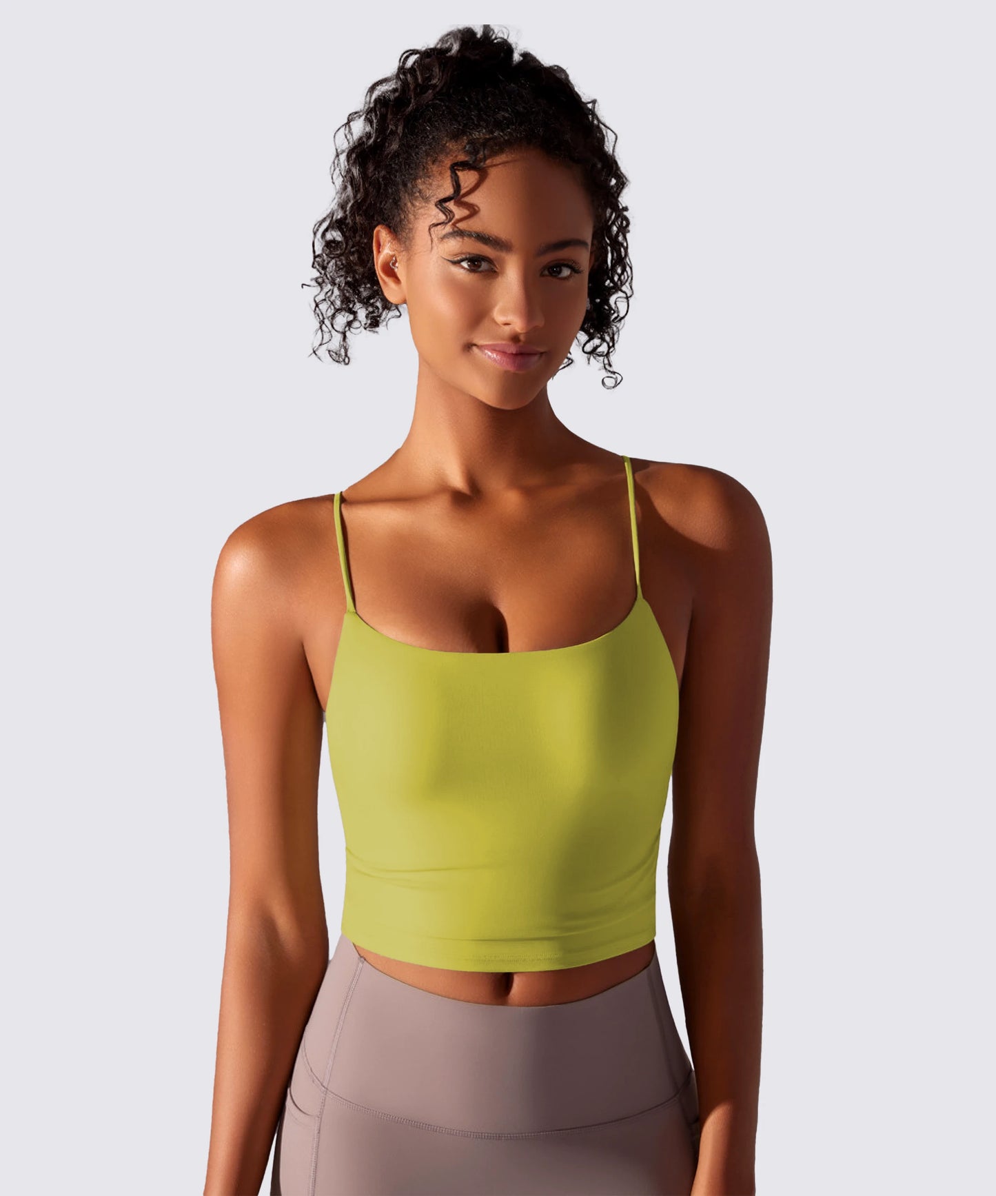 BRASSIÈRE DE SPORT OLIVE FINES BRETELLES MAINTIEN ET CONFORT