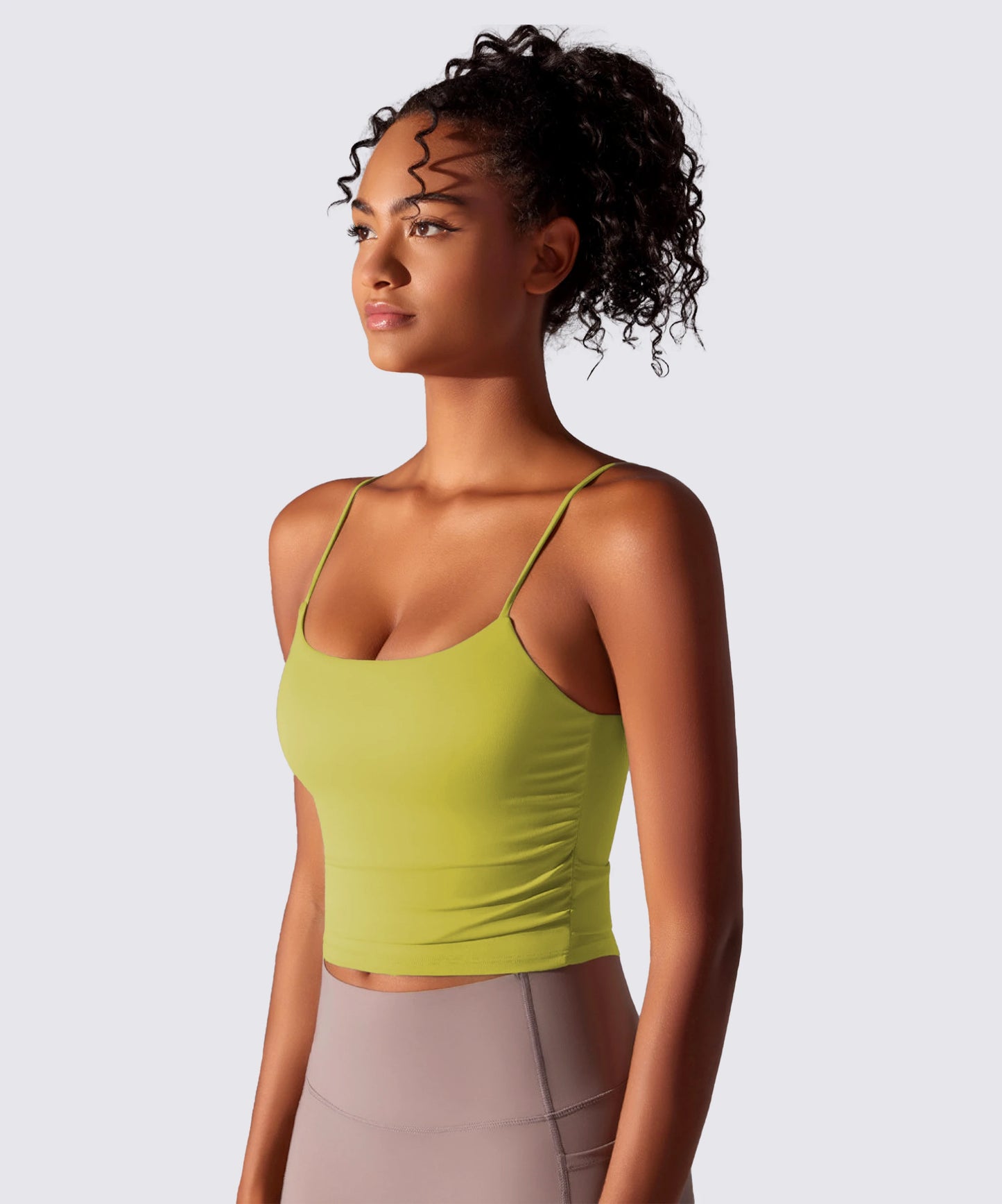 BRASSIÈRE DE SPORT OLIVE FINES BRETELLES MAINTIEN ET CONFORT