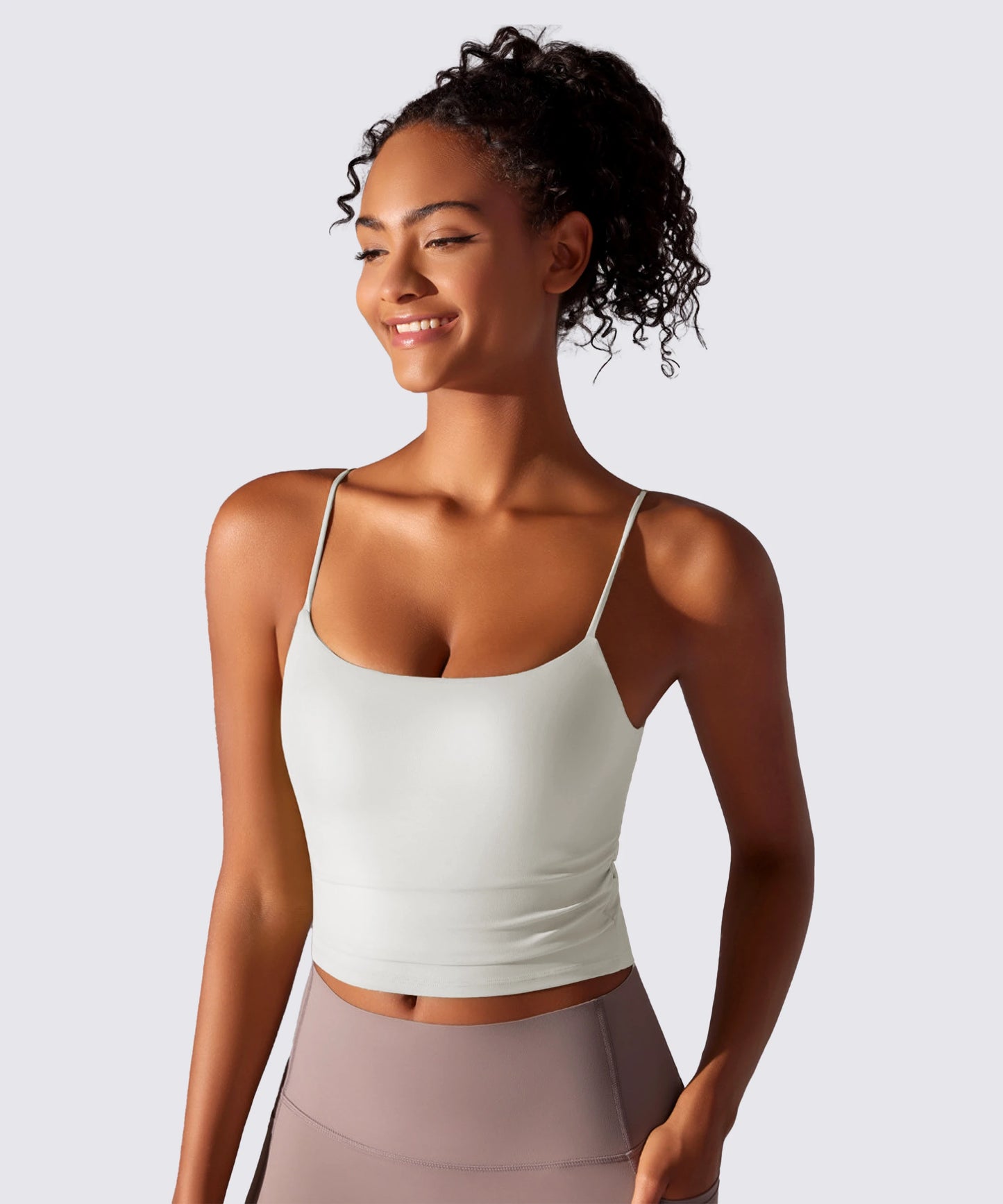 BRASSIÈRE DE SPORT BLANCHE FINES BRETELLES MAINTIEN ET CONFORT