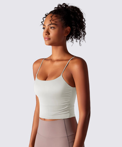 BRASSIÈRE DE SPORT BLANCHE FINES BRETELLES MAINTIEN ET CONFORT