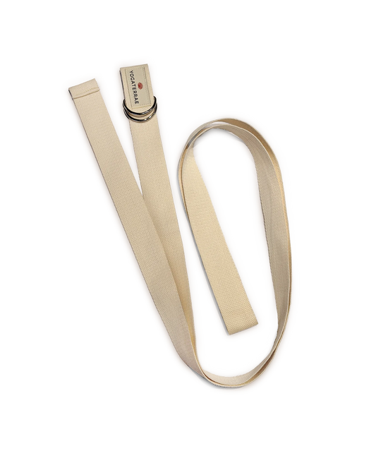 SANGLE DE YOGA BEIGE AVEC BOUCLES – 230 cm