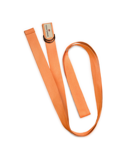 SANGLE DE YOGA ORANGE AVEC BOUCLES – 230 cm