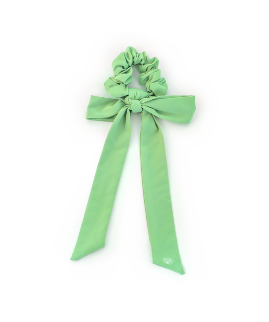 CHOUCHOU RUBAN D'AMOUR VERT ÉLÉGANT YOGA FITNESS BALADES QUOTIDIEN