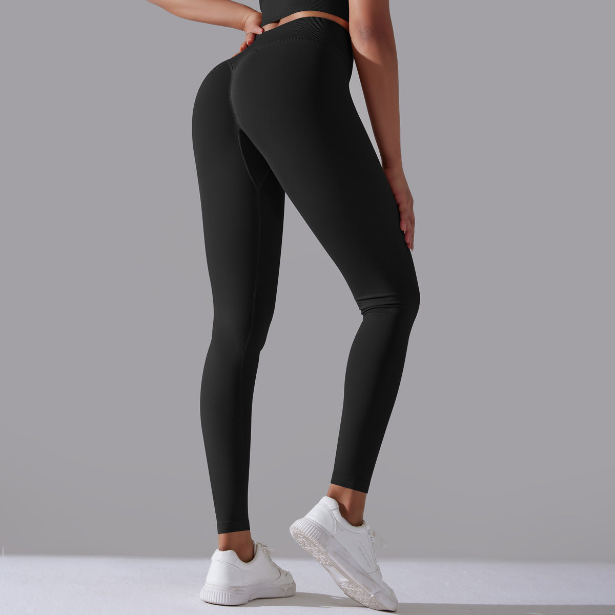 LEGGING FEMME NOIR MAINTIEN ET CONFORT POUR YOGA-FITNESS-PILATES