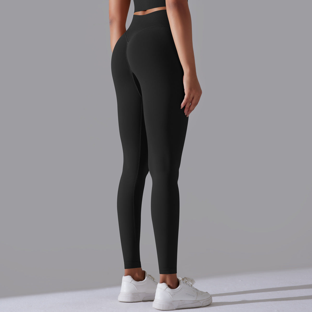 LEGGING FEMME NOIR MAINTIEN ET CONFORT POUR YOGA-FITNESS-PILATES
