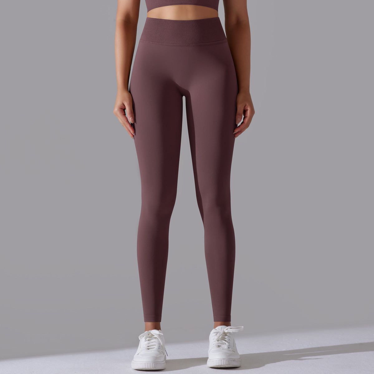 LEGGING FEMME PRUNE MAINTIEN ET CONFORT POUR YOGA-FITNESS-PILATES