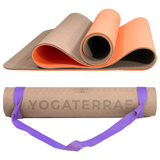 YOGAMATTE TPE RUTSCHFEST BEIGE KORALLE