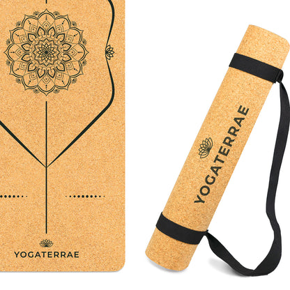 MANDALA-YOGAMATTE AUS KORK UND NATURKAUTSCHUK (ERNEUTES ANGEBOT)
